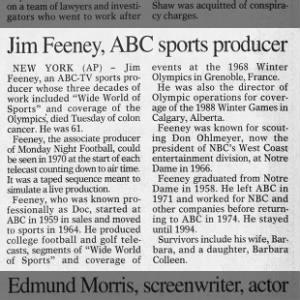 Obituary for Jim Feeney