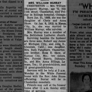 Obituary for Margaret MURRAY